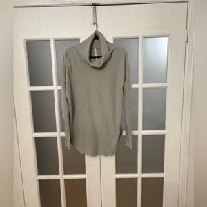 Aritzia Light Green Waffle Thermal Top